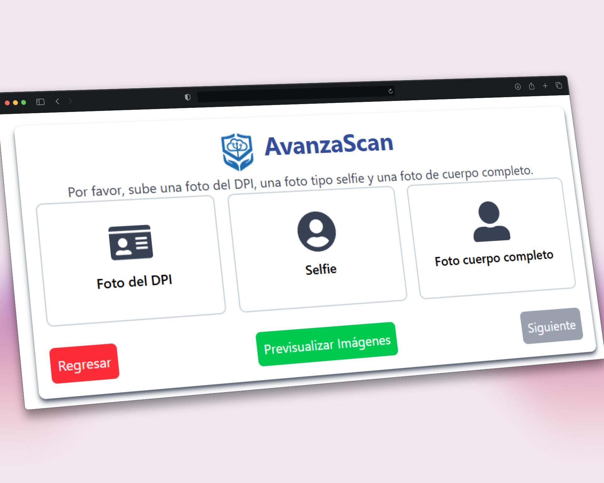 Captura del proyecto AvanzaScan